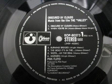 Pink Floyd Obscured by Clouds Japan Orig. LP OBI BOOKLET