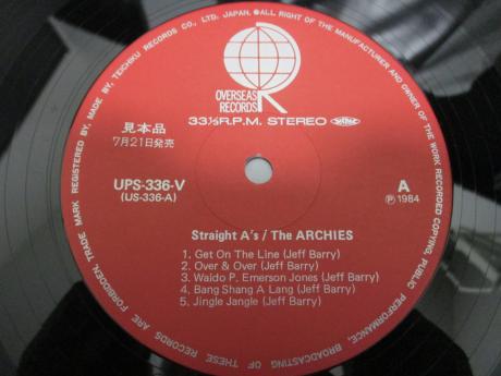 Archies Straight A's Japan PROMO LP OBI INSERT