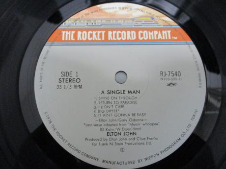 Elton John A Single Man Japan Orig. LP OBI