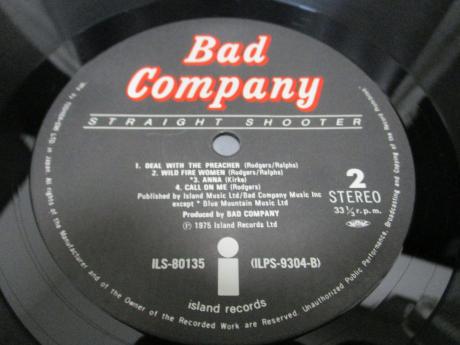 Bad Company Straight Shooter Japan Orig. LP OBI BOOKLET