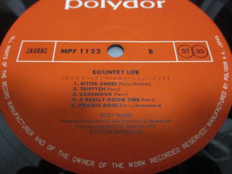 Roxy Music Country Life Japan Rare LP UNCENSORED COVER