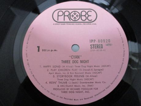 Three Dog Night Cyan Japan Orig. LP RARE POSTER