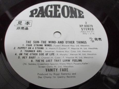 Vanity Fare Sun Wind Other Things Japan Orig. PROMO LP DIF RED WAX WHITE LABEL
