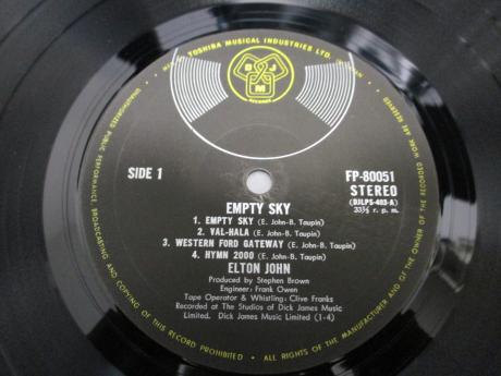 Elton John Empty Sky Japan Orig. LP OBI INSERT