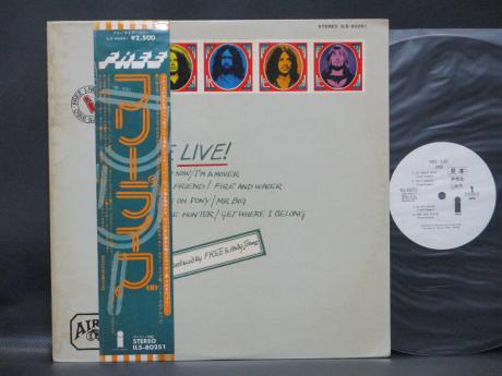 Free Live Japan PROMO LP OBI WHIET LABEL