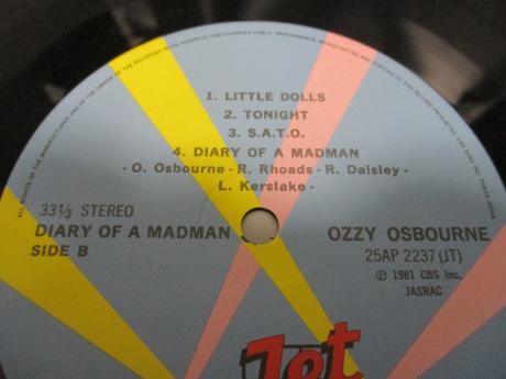 Ozzy Osbourne Diary of Madman Japan Orig. LP OBI