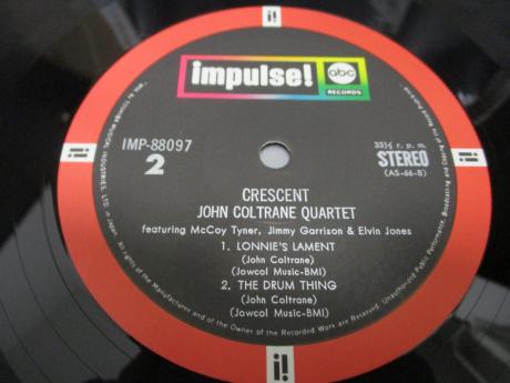 John Coltrane Quartet Crescent Japan Rare LP OBI G/F